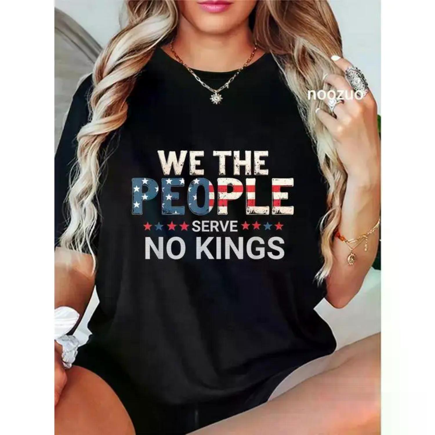100% Cotton Unisex No Monarchs In America, Democracy, We The People T-Shirt