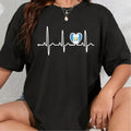 100 Cotton Guatemala Flag Heartbeat Pride Casual Short Sleeve TShirt