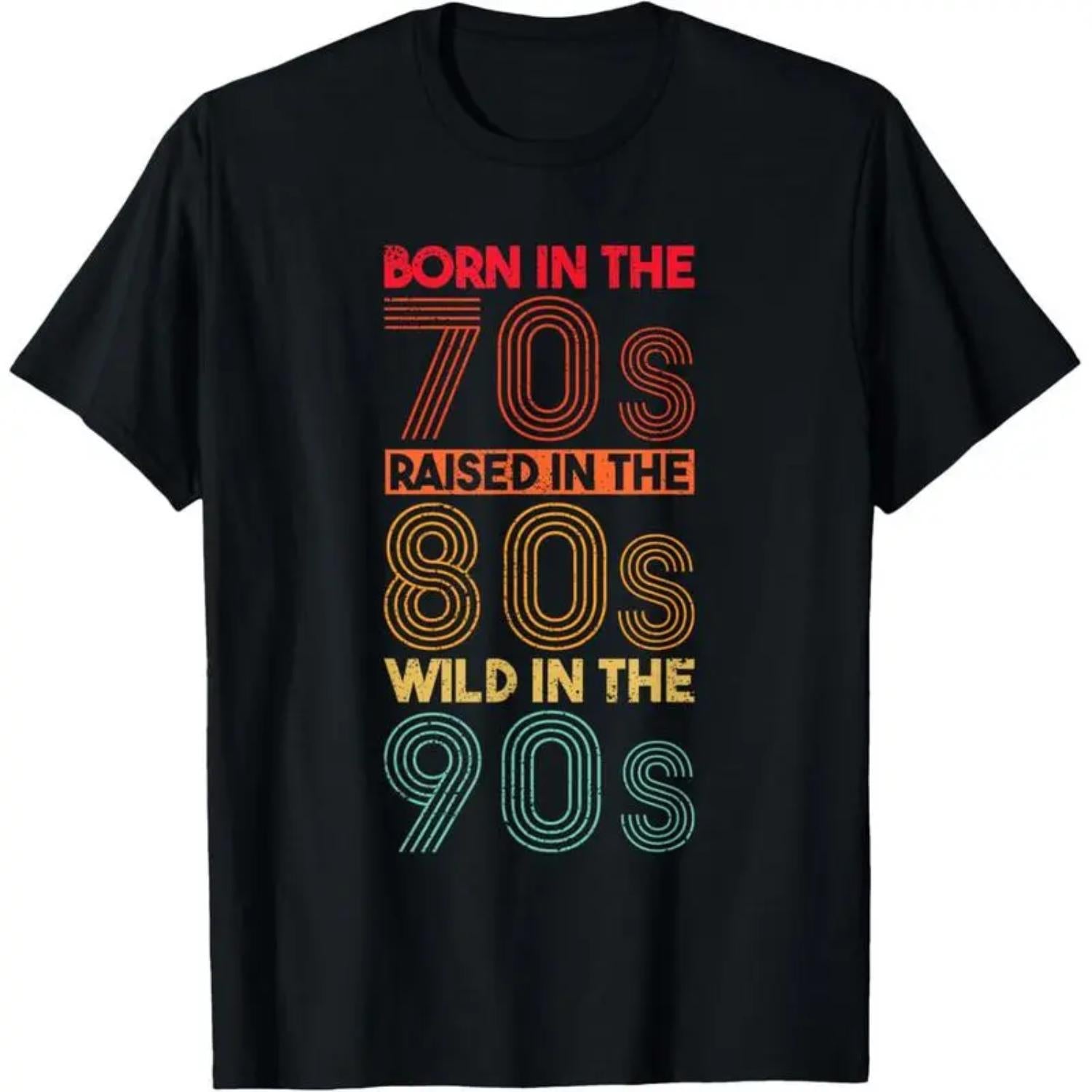 Vintage Inspired Graphic Print Short Sleeve Top Celebrating the Style of the 70s 80s and 90s Cotton T-Shirt