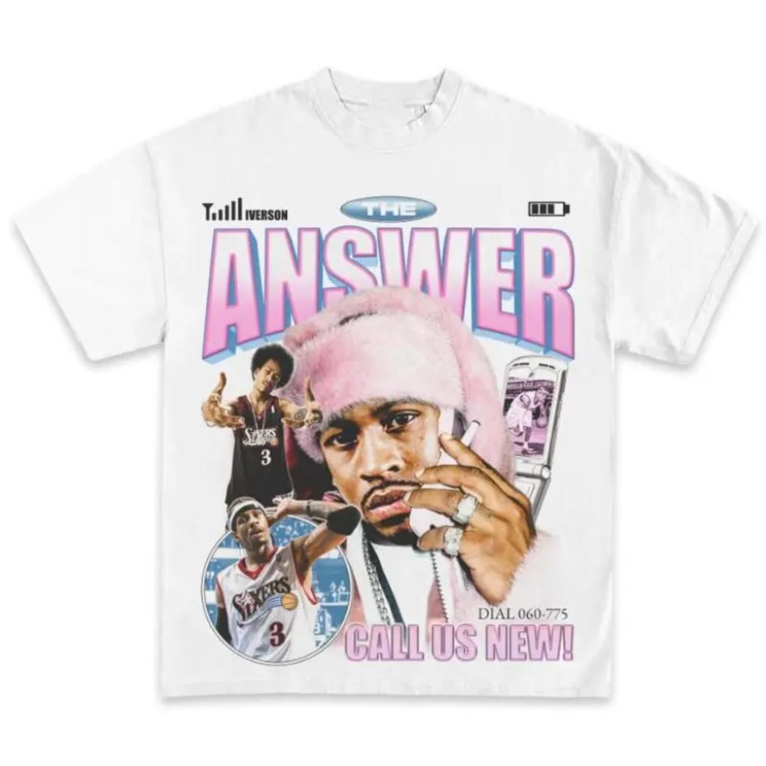 Youth and Adult Allen Iverson Exclusive Icy Graphic T Shirt for Boys and Women Lightweight Kids Clothing Boys and Youth Apparel