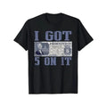 Cotton Loose Fit Graphic T-Shirt with Vintage Currency Print Streetwear Design Black Casual Short Sleeve Tee for Casual Wear and Holiday Gifts