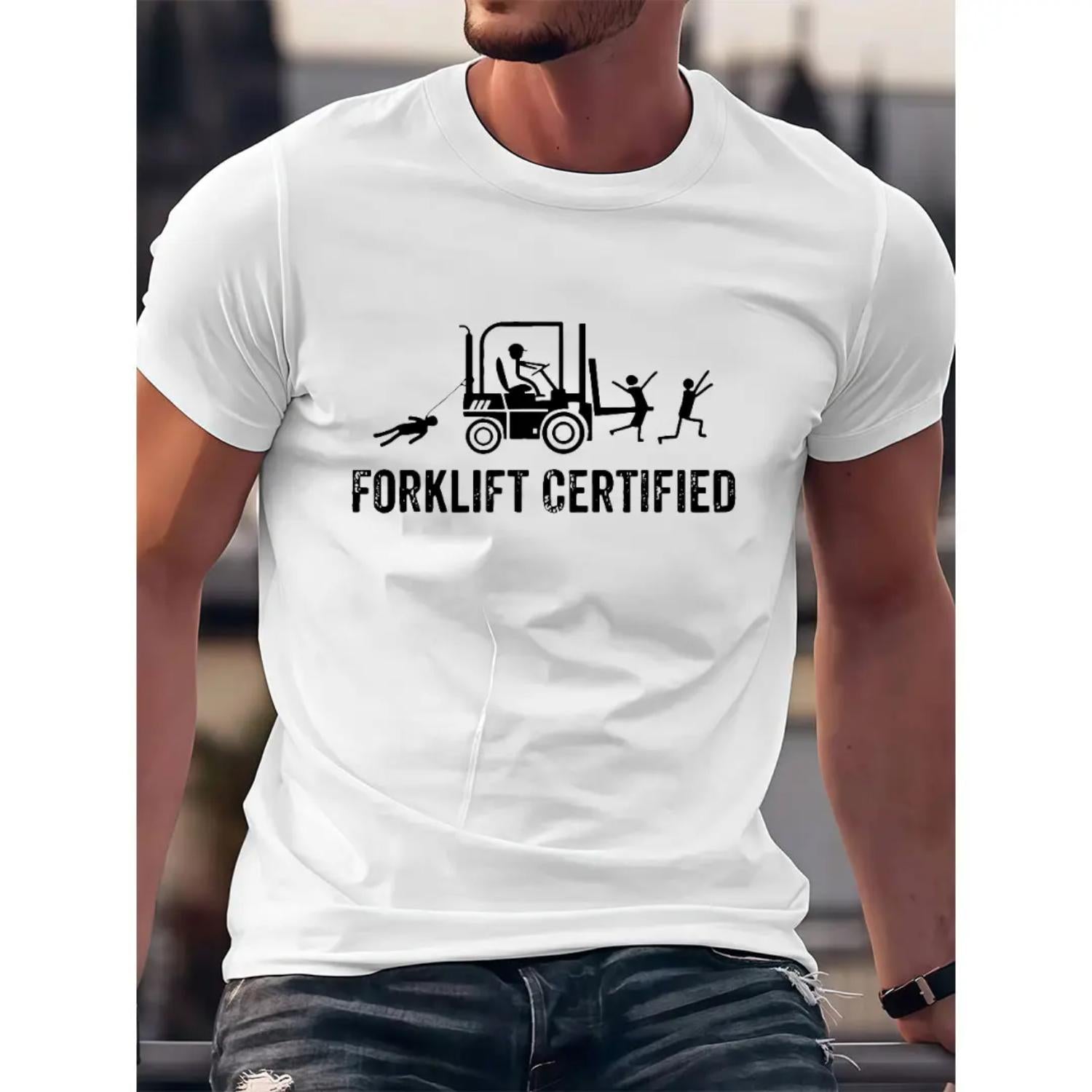 Funny Forklift Certified Operator TShirt Graphic Tee for Certified Forklift Drivers
