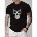 Men's Fully Printed Short Sleeve T Shirt for Summer Casual Wear with Crew Neck Polyester Light Breathable and Fashionable Coverage for Outdoor Activities