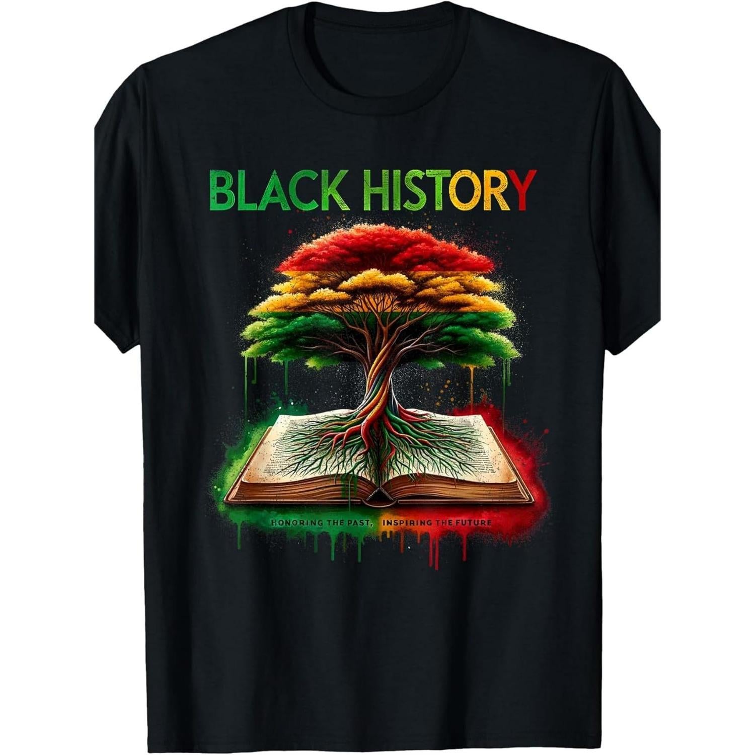 Inspiring Future of Black History T Shirt for Men and Women Summer 2025 Short Sleeve Printed Cotton Tee