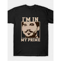 Vintage Print T-Shirt Featuring Doc Holiday I Am In My Prime from Tombstone A Classic Fit Casual Short Sleeve Crew Neck for Men and Boy