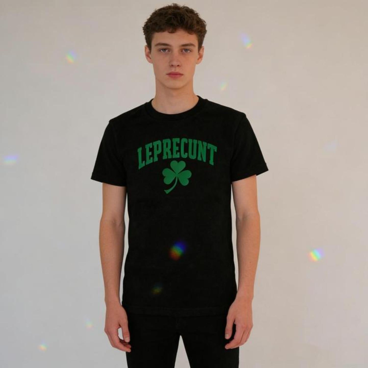 Leprecunt Baby Tee Y3k Irish Shirt Funny Shamrock Baby Tee Cute St Patricks Day Baby Tee Women's St Paddy Outfit Green Party T Shirt