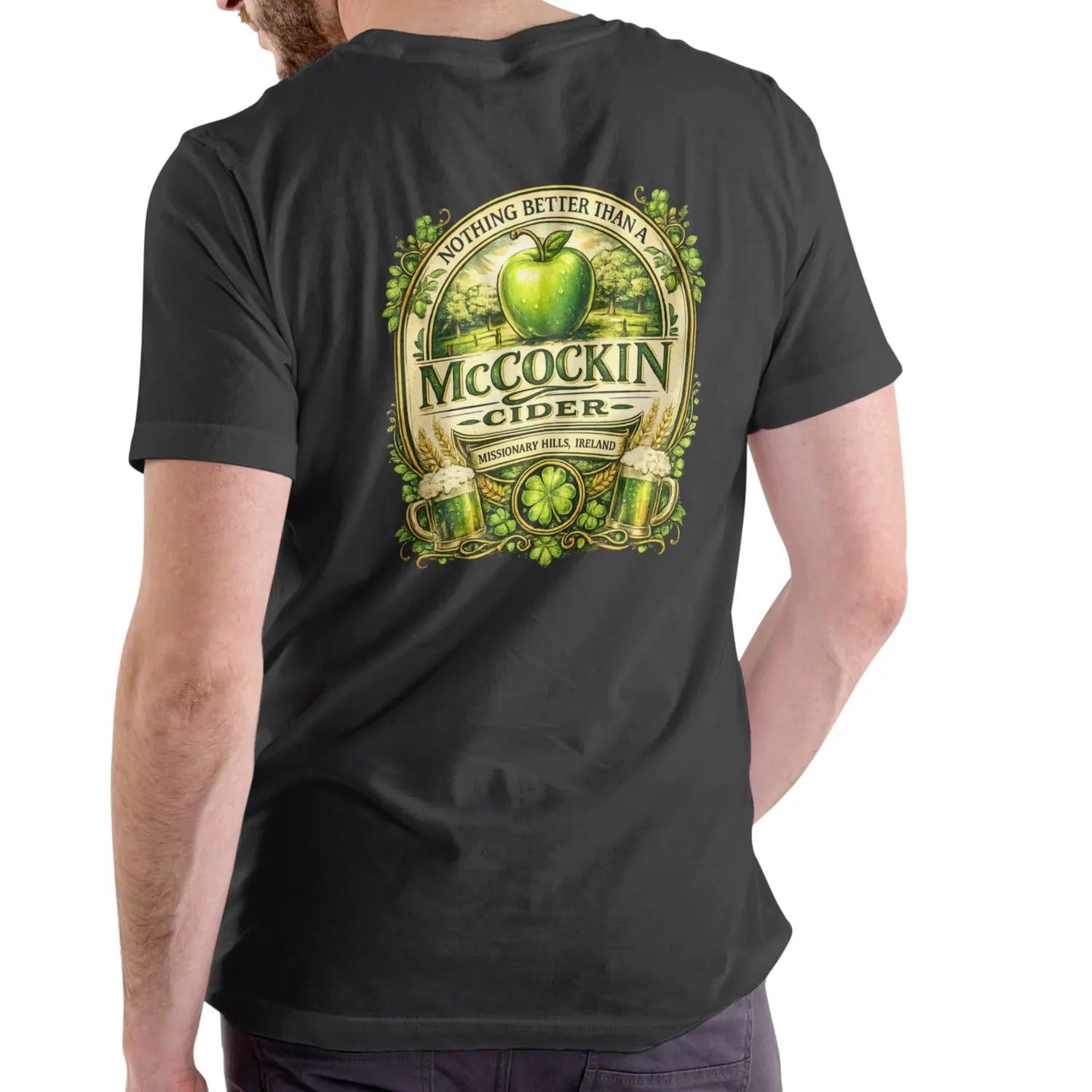 Mccockin Cider Funny Name T Shirt Unisex Cotton Suitable for Saint Patrick's Day Celebrations for Men and Women